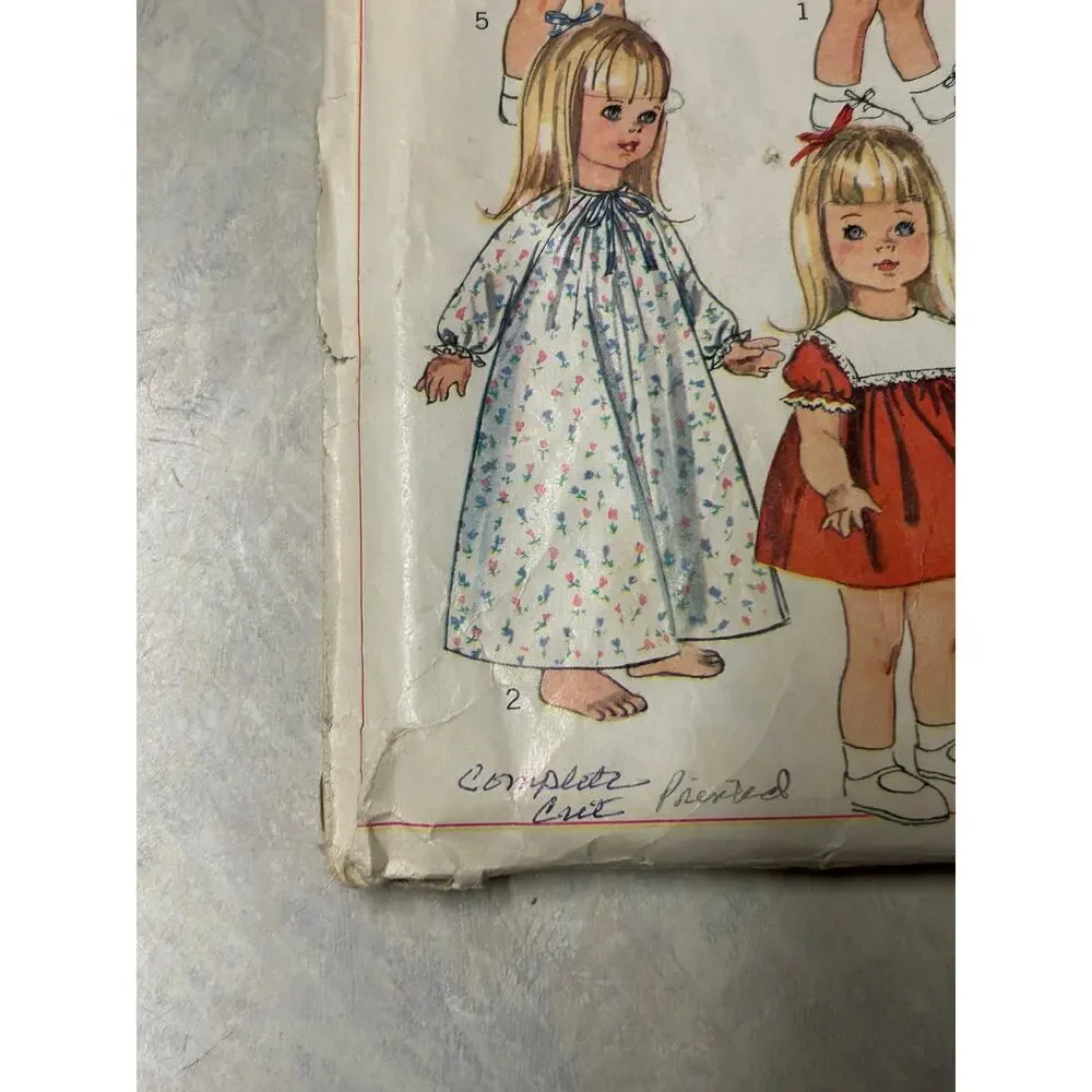 Vintage 1966 Simplicity Pattern #6768 Doll‎ Wardrobe 18